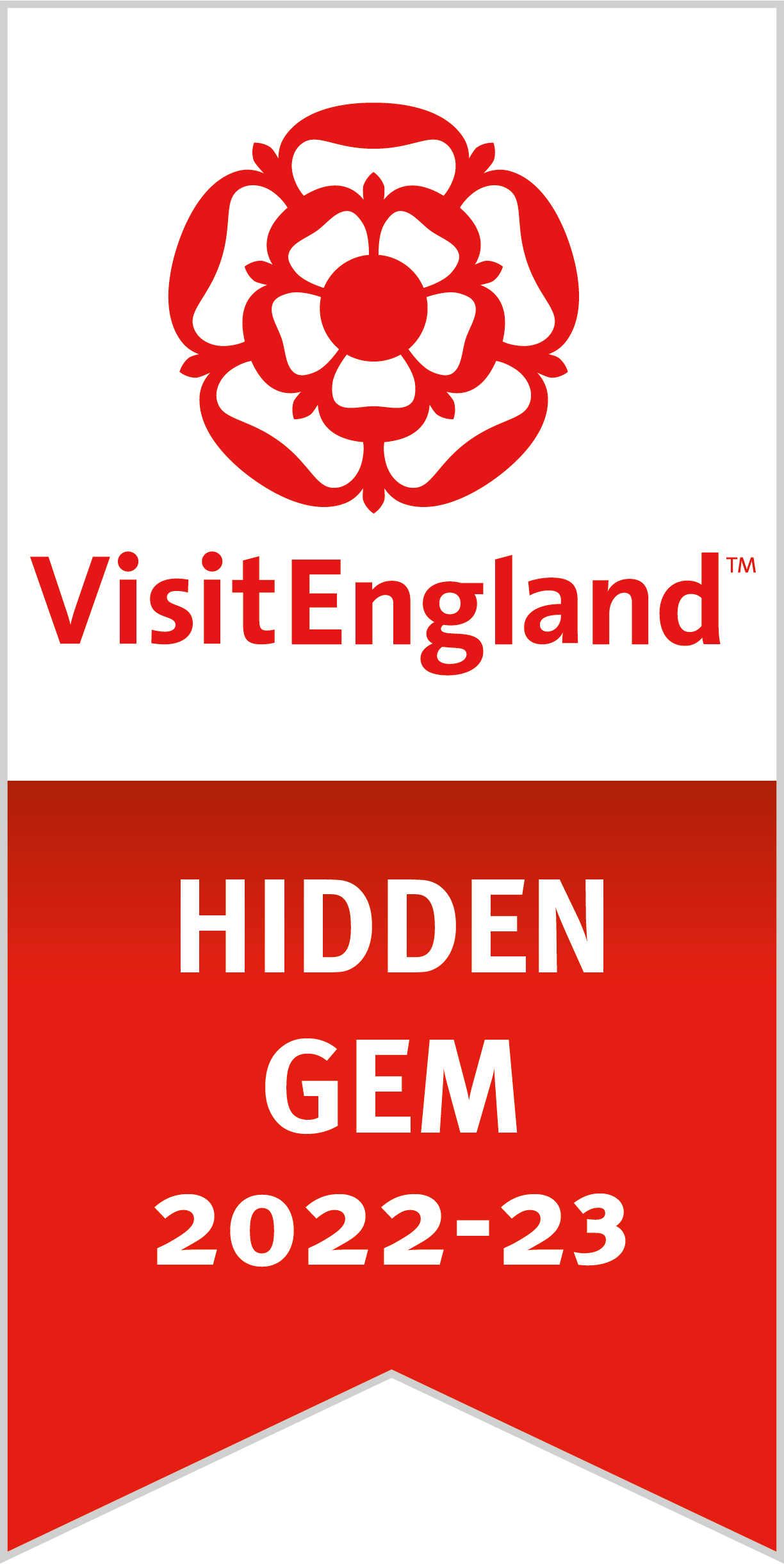 Visit England Hidden Gem award 2022 - 23
