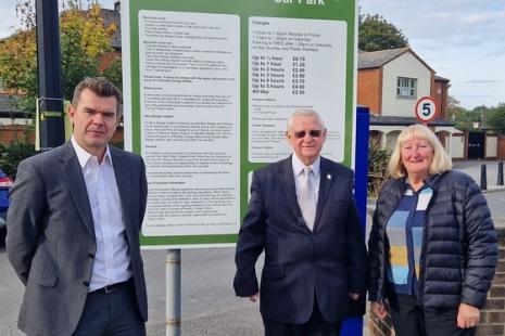 Councillors and CEO in Car Park